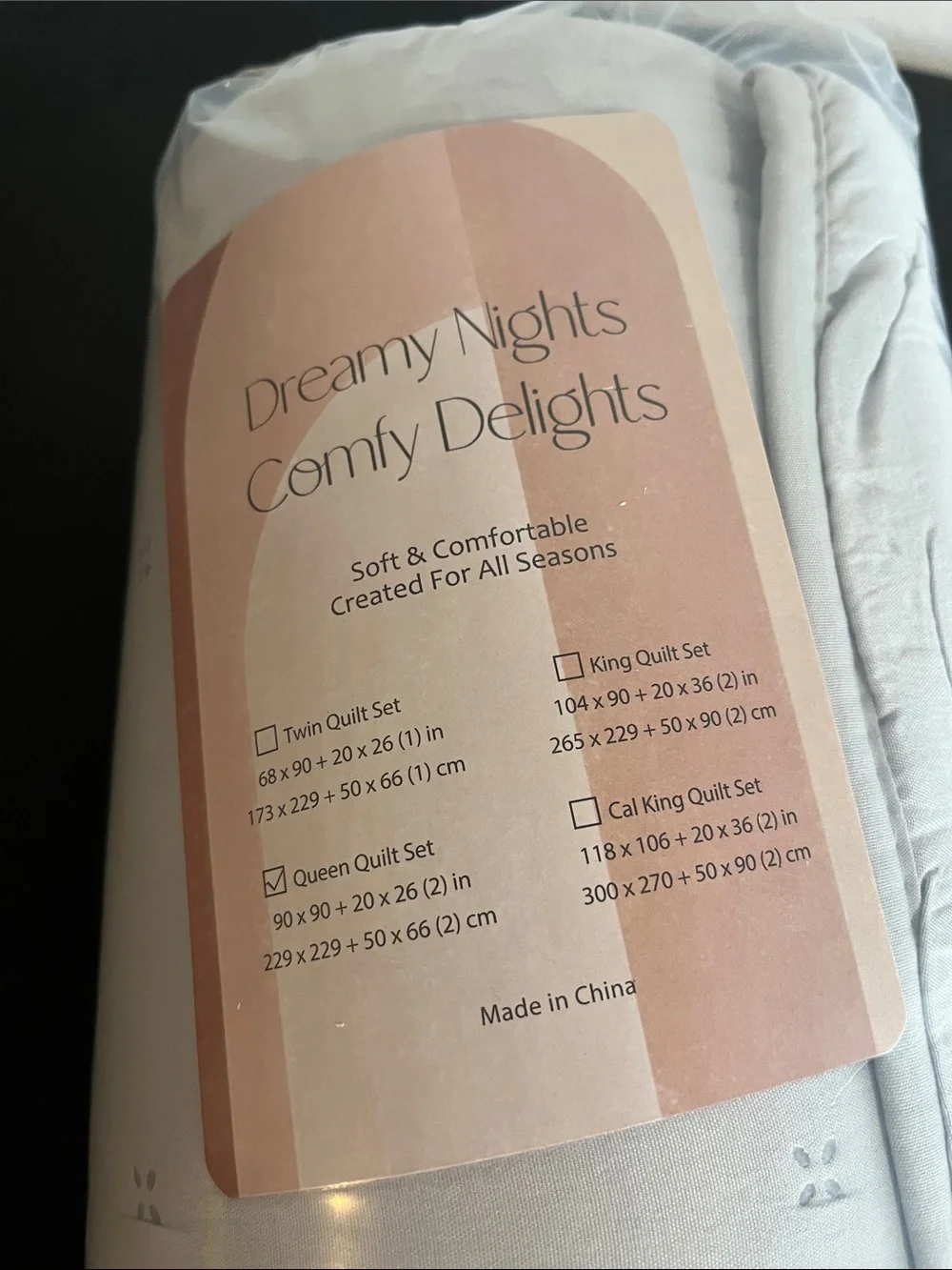Dreamy Nights Comfy Delights Bedding Set - Queen
